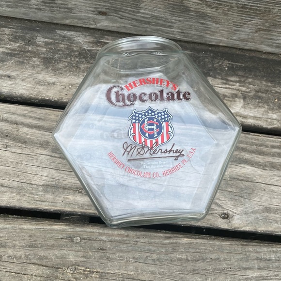 VINTAGE HERSHEY CHOCOLATE DRUGSTORE GLASS CANDY CONTAINER - Picture 10 of 10
